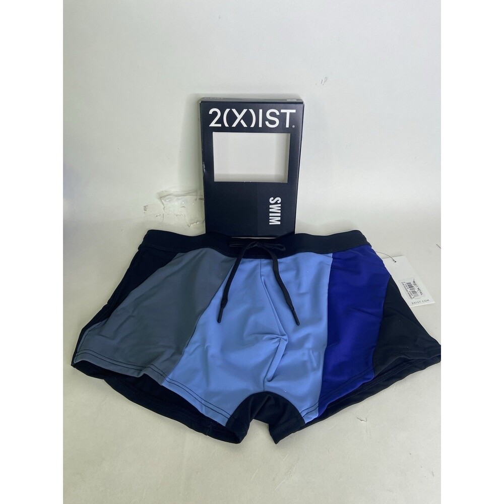 2XIST Essentials Cabo Swim Trunks Swimwear Bottoms Multi Color Striped Mens S